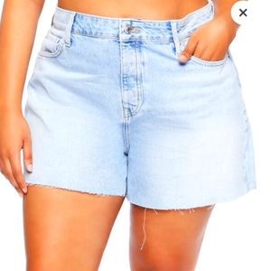 Forever 21 Plus Size Raw-Cut Denim Shorts